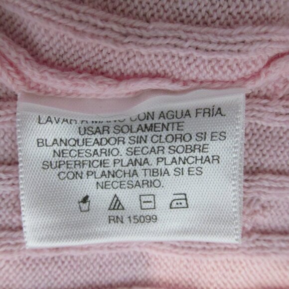 CLASSIC ELEMENTS WOMEN'S SZ 16 / 18 W SWEATER PINK 3/4 SLEEVE CABLE KNIT BARBIE - Picture 8 of 8